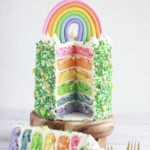 cakes for st patricks day - Fluffy Rainbow St. Patrick’s Day Cake