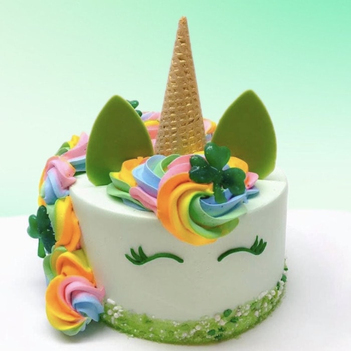 cakes for st patricks day - St. Patty’s Day Unicorn Cake