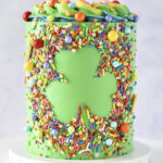 cakes for st patricks day - Shamrock Sprinkles Cake