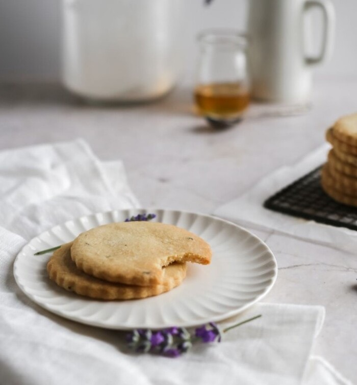 Lavender Cookies - Honey & Lavender Shortbread Cookies