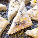 Lavender Cookies - Triangular Lemon Lavender Shortbread Cookies