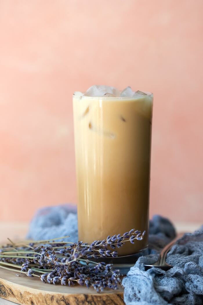 Lavender Recipes - Lavender-Vanilla Iced Coffee