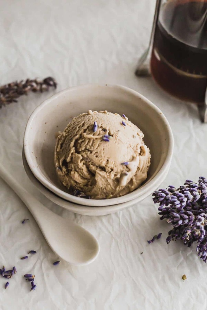 Lavender Recipes - Cold Brew Lavender Ice Cream