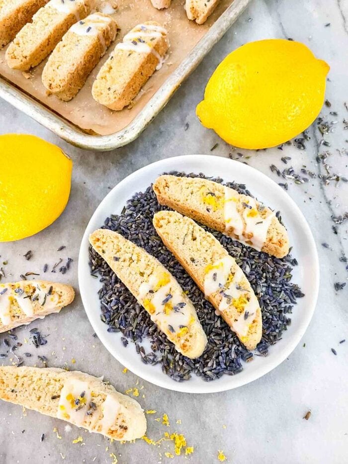 Lavender Recipes - Lavender Lemon Biscotti