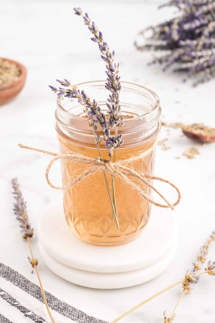 Lavender Recipes - Lavender Honey Syrup