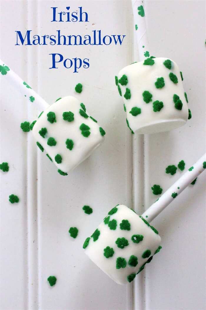 St. Patrick's Day Desserts - Irish Marshmallow Pops