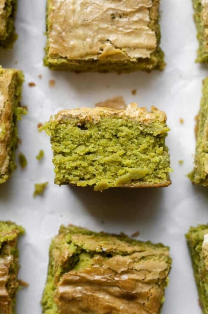 St. Patrick's Day Desserts - Matcha Brownies