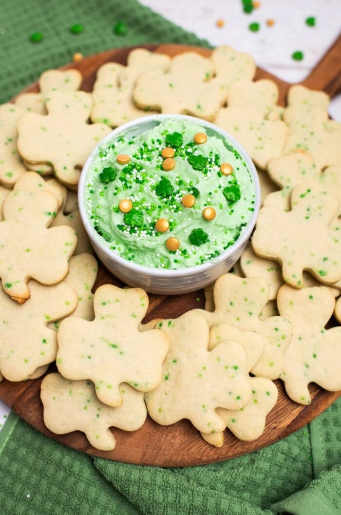 St. Patrick's Day Desserts - St. Patrick’s Cookies and Buttercream Dip