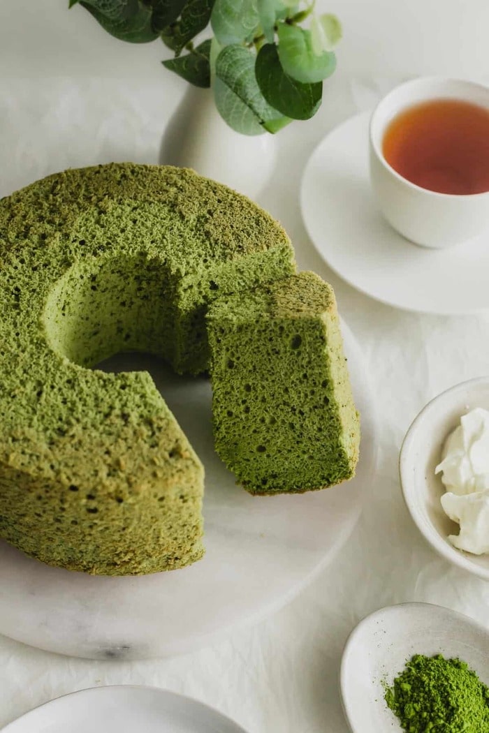 St. Patrick's Day Desserts - Matcha Chiffon Cake