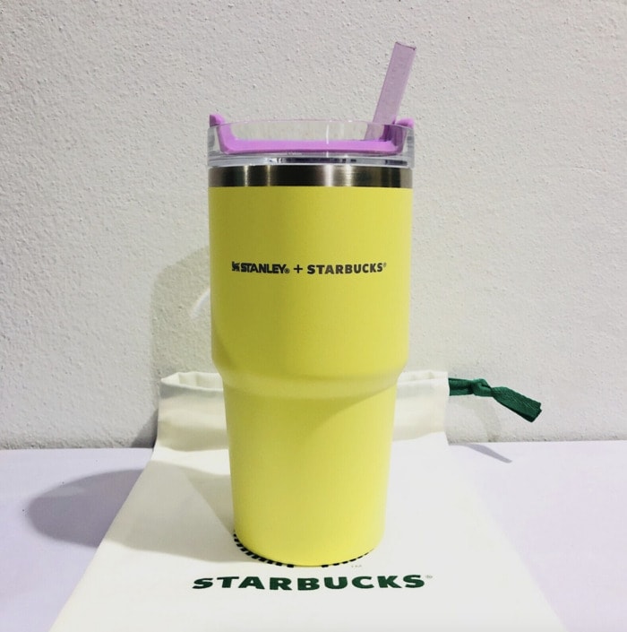 Starbucks Stanley Yellow Purple Cup - 20 ounce tumbler