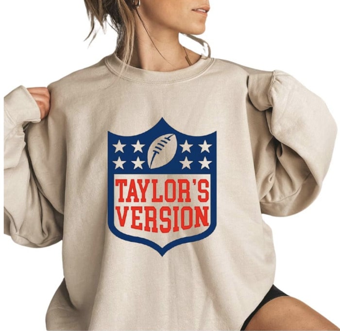 Taylor Swift Themed Super Bowl Party Ideas - nfl taylor's version sweatshirt