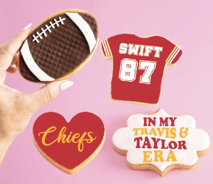 Taylor Swift Themed Super Bowl Party Ideas - in my travis and taylor era cookies