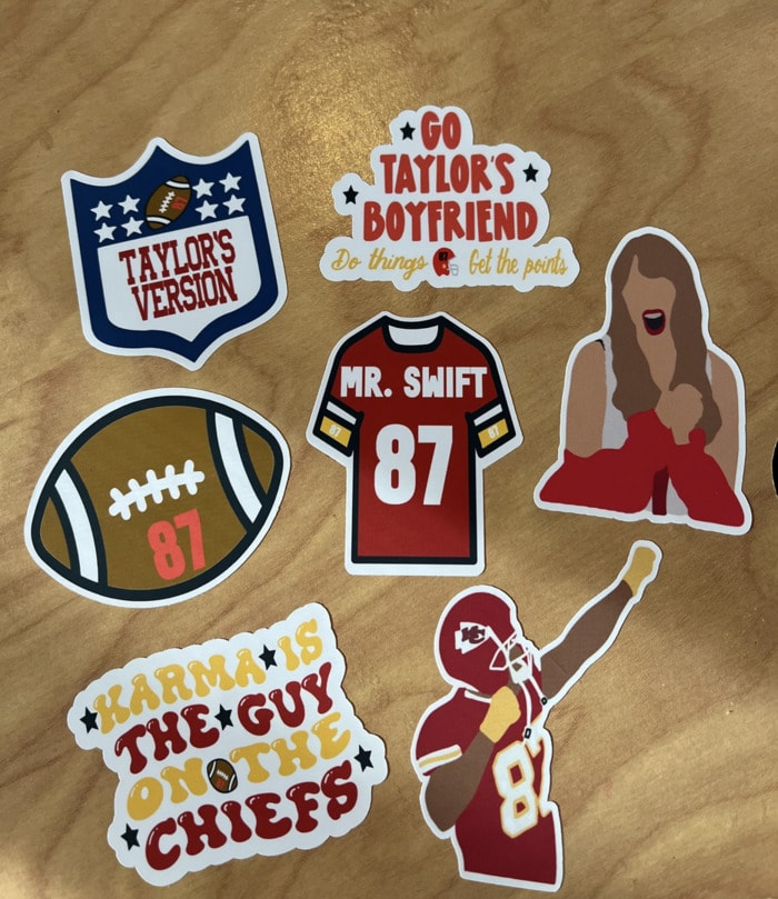 Taylor Swift Themed Super Bowl Party Ideas - stickers