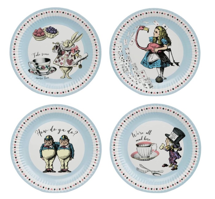 the best Alice in Wonderland Party Decorations - paper plates