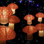 the best Alice in Wonderland Party Decorations - mushroom lanterns