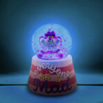 the best Alice in Wonderland Party Decorations - cheshire cat snow globe