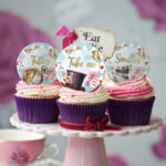 the best Alice in Wonderland Party Decorations - edible cupcake toppers