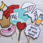 the best Alice in Wonderland Party Decorations - photo booth props
