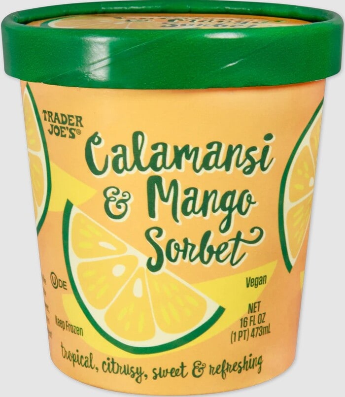 Trader Joe's New Products February 2024 - Calamansi Mango Sorbet