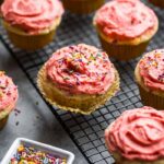Valentine's Cupcakes - Natural Funfetti Cupcakes with Strawberry Buttercream