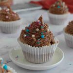 Valentine's Cupcakes - Chocolate Mochi Cupcakes