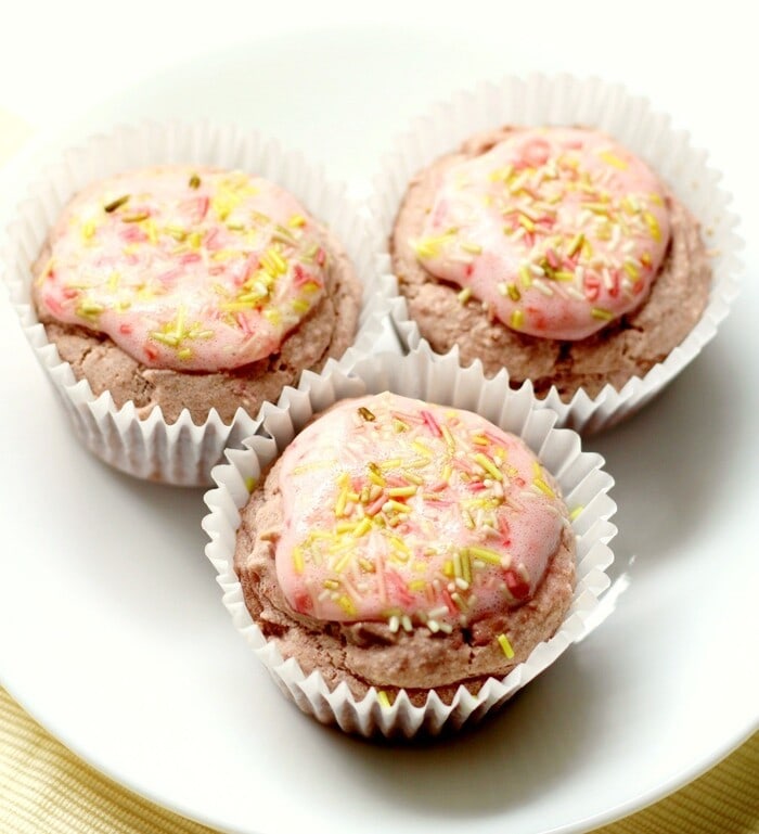 Valentine's Cupcakes - Cream Stuffed Strawberry Shortcake Cupcakes