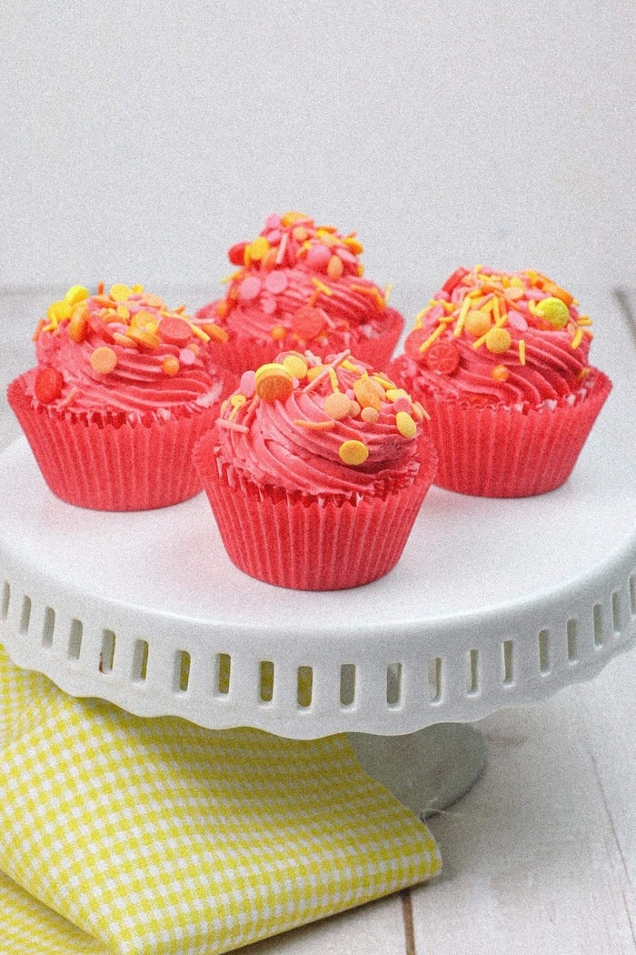 Valentine's Cupcakes - Tropical Fruit Punch Soda Cupcakes