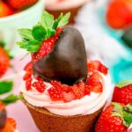 Valentine's Cupcakes - Chocolate Strawberry Cupcakes