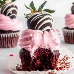 Valentine's Cupcakes - Romantic Chocolate and Strawberry Cupcakes