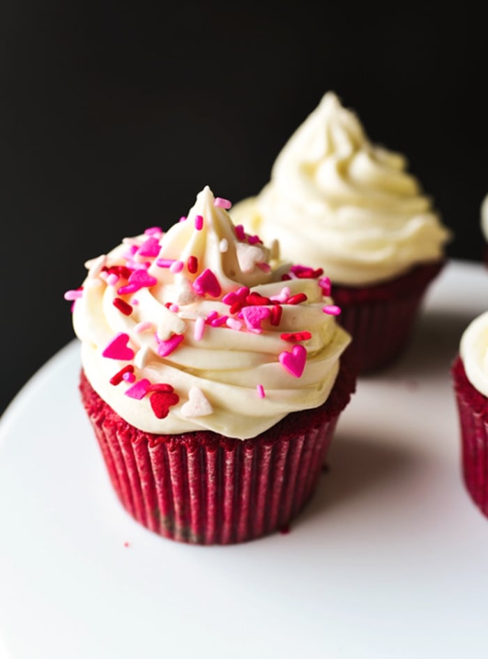 Valentines Cupcakes - red velvet cupcakes