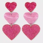 Valentine's Day Costume Ideas - Acrylic Heart Drop Earrings
