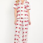 Valentine's Day Costume Ideas - Matching Valentine Print Pajamas For Women