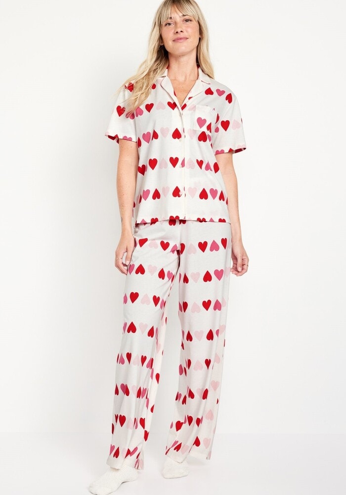 Valentine's Day Costume Ideas - Matching Valentine Print Pajamas For Women