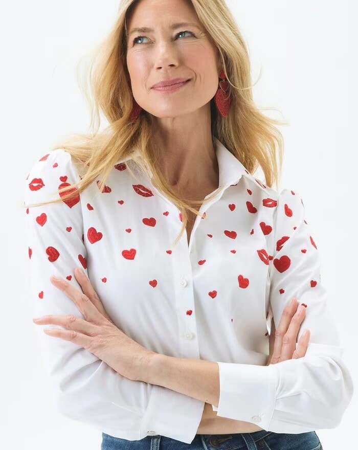 Valentine's Day Costume Ideas - Embellished Hearts Shirt