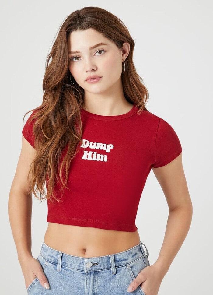 Valentine's Day Costume Ideas - Dump Him Graphic Baby Tee