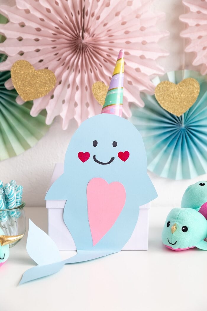 Valentine's Day Mail Box Ideas - Narwhal