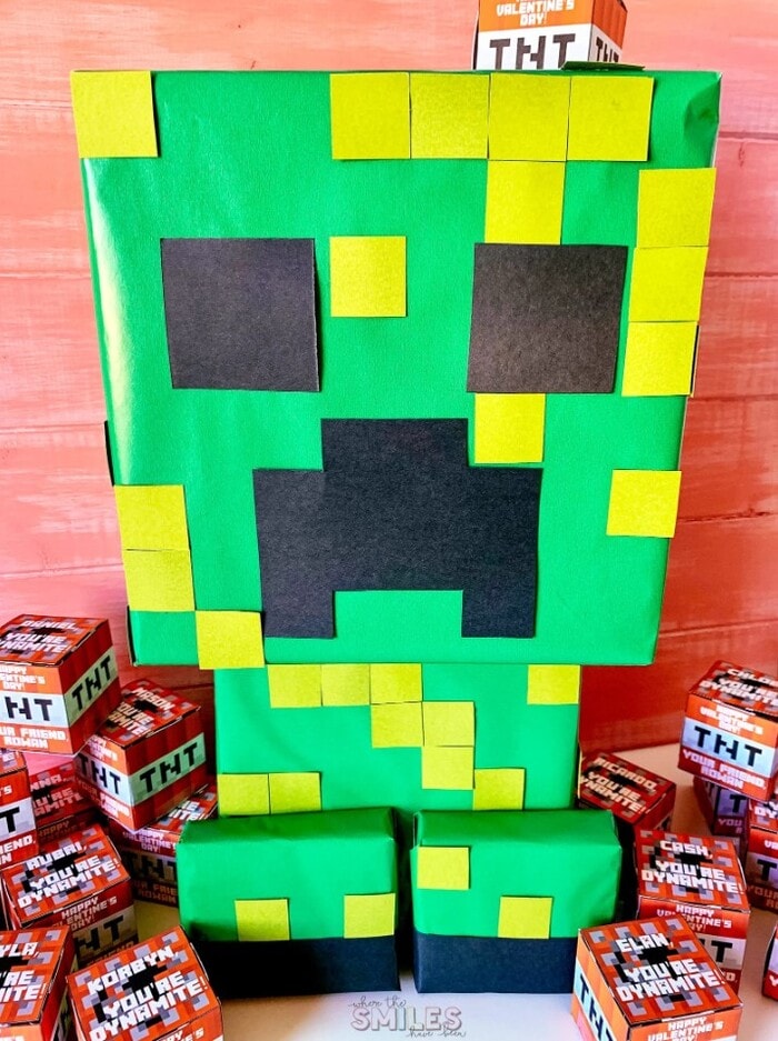 Valentine's Day Mail Box Ideas - Minecraft Creeper