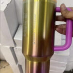 Starbucks Stanley Cup Summer 2024 - Gold Pink Chrome Quencher