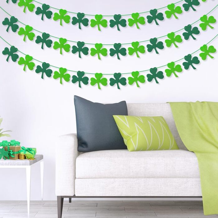 Best St. Patrick’s Day Decorations on Amazon - AKEROCK St. Patrick’s Day Felt Garland