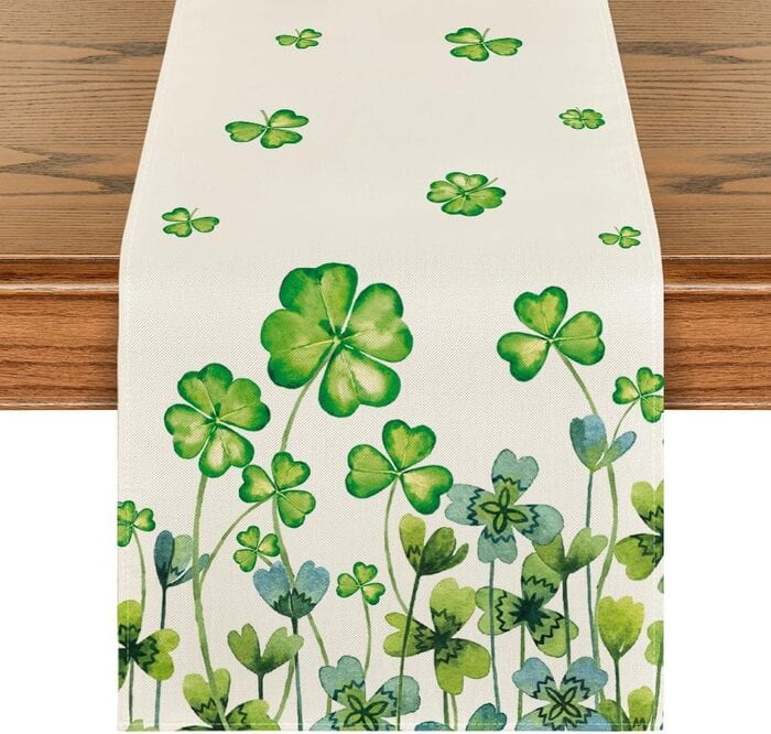 Best St. Patrick’s Day Decorations on Amazon - Artoid Mode Shamrock St. Patrick’s Day Table Runner