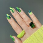 Green Nail Designs - Mismatched Green Nail Designs