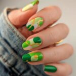 Green Nail Designs - Green Abstract Nails