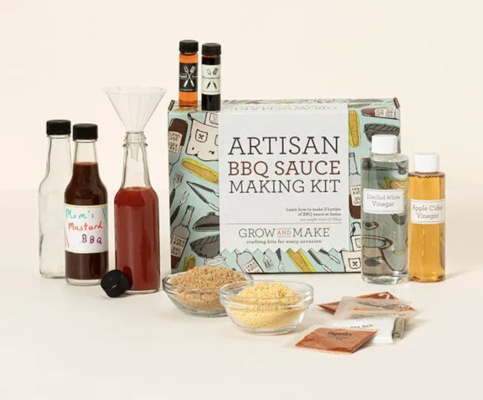 father's day food gifts - make your own BBQ sauce kit
